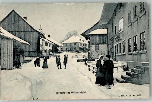 8314 Kyburg 1915 Foto AK Winter