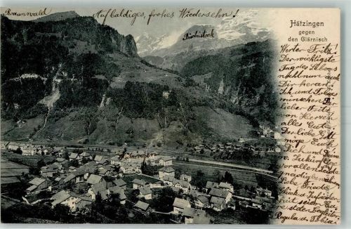 8775 Hätzingen - Hätzingen gegen den Glärnisch