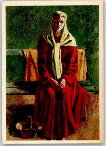 Basel Bâle Junge Frau Im Garten Ort lt. Stempel Pro Infirmis Schweiz