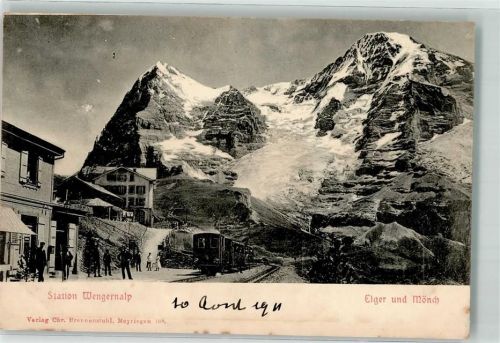 Wengernalp 1911 - Eiger Mönch Bahnhof Eisenbahn