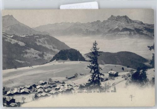 1854 Leysin - Gesamtansicht, Dent du Midi