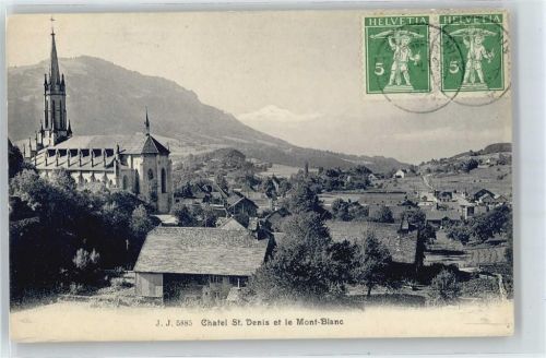 1618 Châtel-St-Denis Prayoud - Kirche, Mont-Blanc