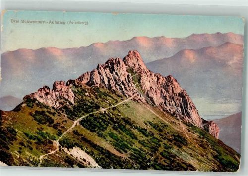 9498 Planken Gebrauchsspuren Drei Schwestern Aufstieg Vorarlberg