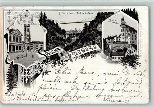 1700 Fribourg Freiburg 1897 - Gruss aus - Verlag Metz