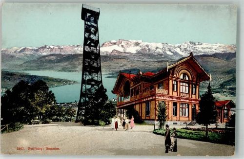 8143 Uetliberg 1908 Foto AK Gasthaus Uetliberg Aussichtsturm