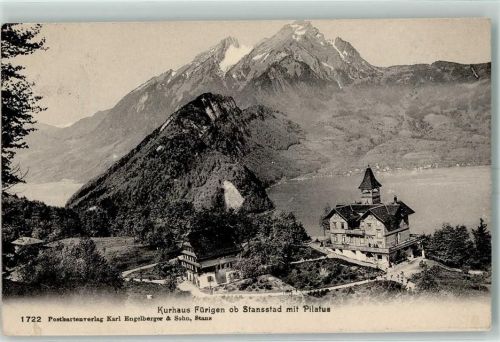 6363 Fürigen Lithographie Kurhaus Pilatus