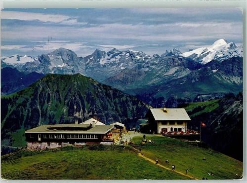 6078 Lungern 1969 - Luftseilbahn Lungern Schönbüel Hotel Berghaus Alp und Sporthotel mit Obwaldnerbergen