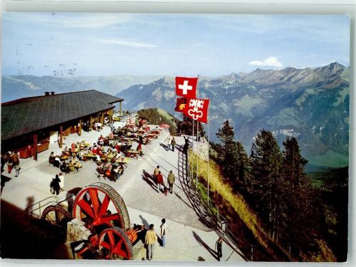 Stanserhorn - Stanserhorn mit Oldtimer-Standseilbahn und modernster Luftseilbahn Bergrestaurant mitBuochserhorn Schwlamis Brisen