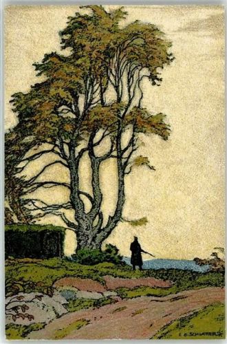 Zürich sign. Schlatter Vacherie Lintz Pres de Villars Pro Juventute Schweiz Künstlersteindruck