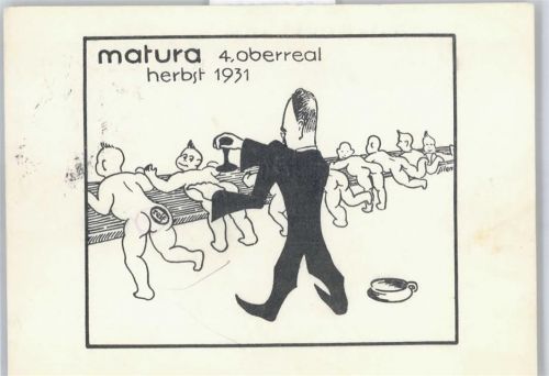 5000 Aarau - Künstlerkarte, Matura 1931, kinder