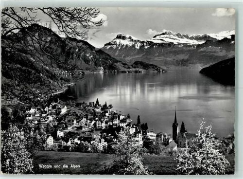 6353 Weggis 1963 - und die Alpen