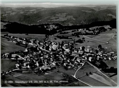 2350 Saignelégier Gebrauchsspuren Fliegeraufnahme