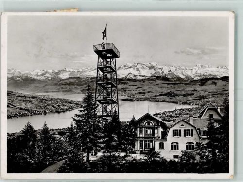 8143 Uetliberg 1937 - Gross Restaurant Uto Kulm Blick auf Zürichsee und Glarneralpen