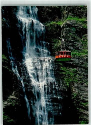 3822 Lauterbrunnen Foto AK Schilthornbahn Wasserfall Mürrenbach Foto Lauener