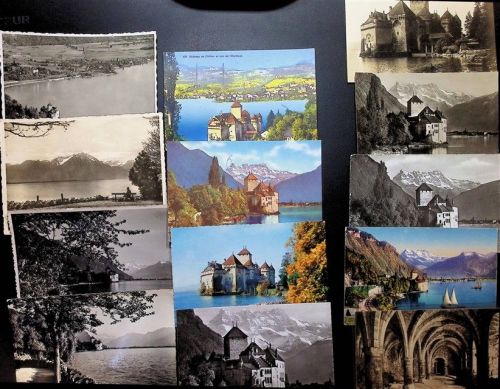 Chillon Chateau Posten 21 bis 100 AK Lot mit 40 AK Schloss
