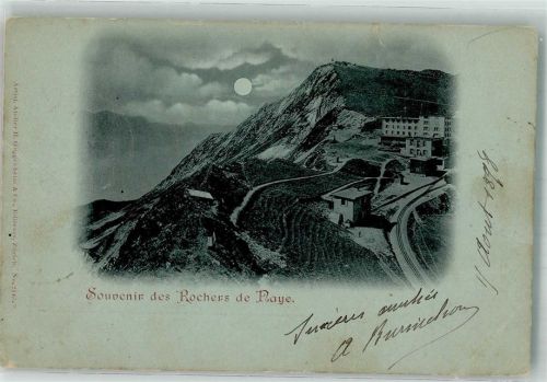 1820 Montreux Gebrauchsspuren Bahnhof Bergbahn Hotel Mondschein Rochers de Naye