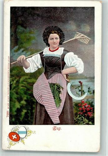 6300 Zug Zugo - Frau mit Rechen und Sichel