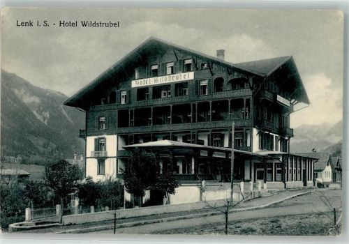 3775 Lenk im Simmental 1928 Foto AK Hotel Wildstrubel