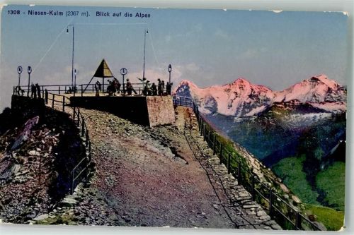 Niesen Foto AK Niesen-Kulm Aussichtspunkt