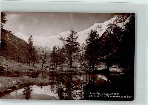 3906 Saas-Fee - L'Allalinhorn l'Alphubel le Täschhorn et le Dom