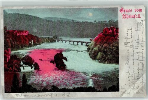 8212 Neuhausen am Rheinfall 1901 - Schloss Laufen beng Beleuchtung