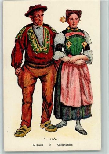 Trachten Unterwalden sign Hodel E. Schweizer Trachten- und Volkslieder-Vereinigung