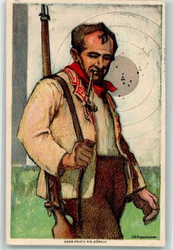 8000 Zürich 1932 - sign. Hugentobler 1824-1924 Schützenverein Carabiniers