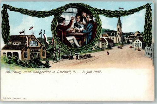 8580 Amriswil 1907 - Festpostkarte 1907 AK