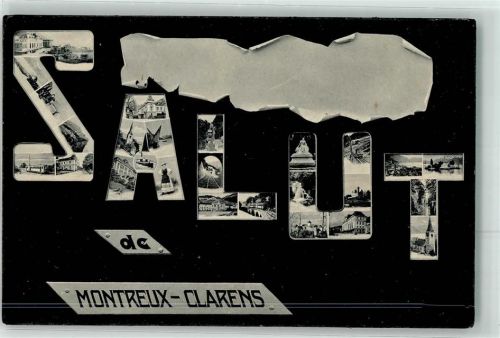 1815 Clarens Fotomontage AK Grußkarte Mikroskopkarte