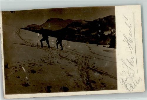 Le Noirmont Marchairuz 1912 - Skiwanderer Ort handschriftlich