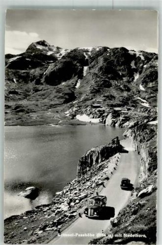3999 Oberwald 1949 Foto AK Omnibus Auto Grimsel-Passhöhe