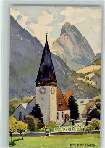3792 Saanen Künstlerkarte Kirche