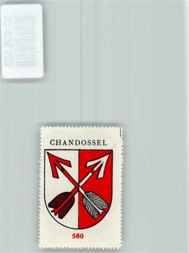 1583 Villarepos Chandossel - Vignette Wappen Kaffee Hag ca 1920-1940 Pfeile