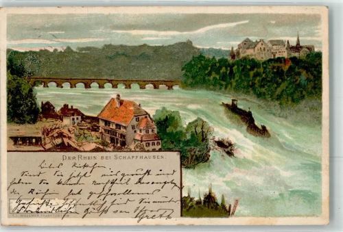 8212 Neuhausen am Rheinfall 1900 Lithographie