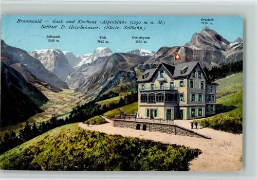 8784 Braunwald 1910 - Kurhaus Alpenblick AK