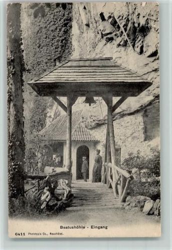 3803 Beatenberg 1909 - Eingang zur Beatushöhle