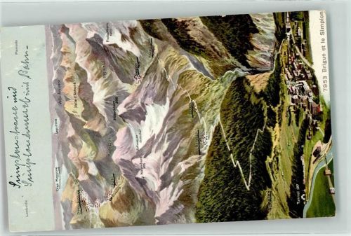 3900 Brig - Simplongebirge Vogelschau