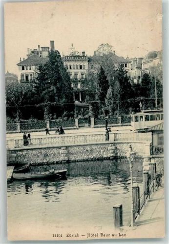 8000 Zürich 1905 Gebrauchsspuren Hotel Baur au Lac