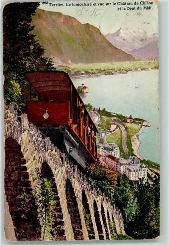 1820 Territet 1910 - Bergbahn Dent du Midi Chateau de Chillon