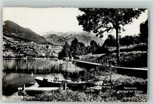 6060 Sarnen 1944 Foto AK Sarnersee Seeweg