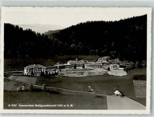 3625 Heiligenschwendi 1935 Foto AK Fliegeraufnahme Sanatorium