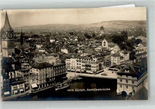 8000 Zürich Foto AK Gemüsebrücke