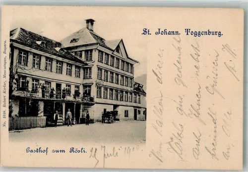 9656 Alt St. Johann 1900 Foto AK Gasthaus zum Rössli