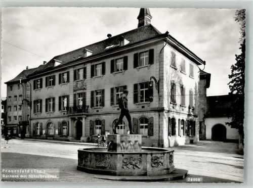 8500 Frauenfeld Foto AK Denkmal Säherbrunnen Rathaus