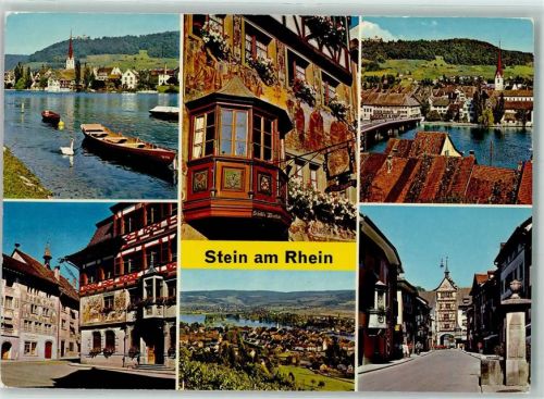 8260 Stein am Rhein - Erkerfenster Schwan auf dem Rhein