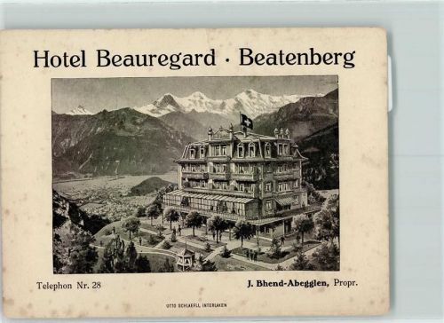 3803 Beatenberg Gebrauchsspuren Hotel Beauregard