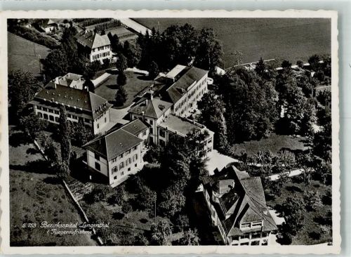 4900 Langenthal 1937 Foto AK Fliegeraufnahme Krankenhaus