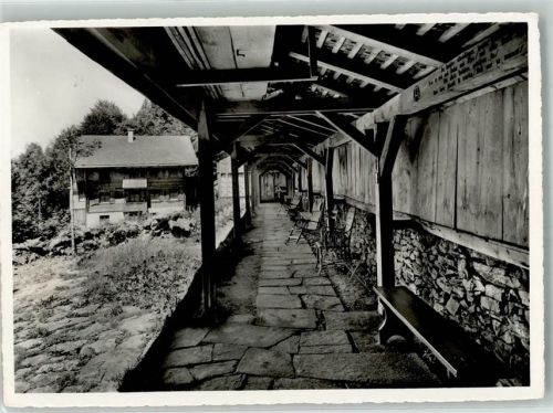 6434 Illgau Foto AK Terziarenheim St. Karl Kreuzgang