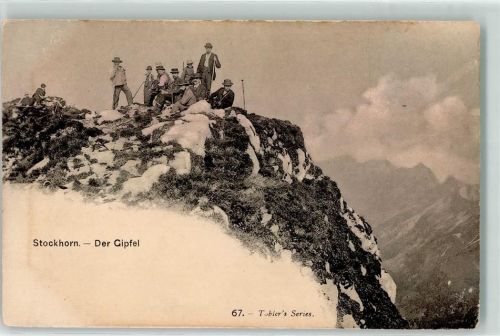 Stockhorn Lötschental - Bergsteiger auf dem Gipfel