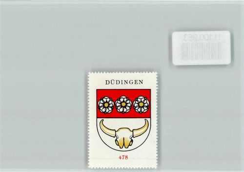 3186 Düdingen - Vignette Wappen Kaffee Hag ca 1920-1940 Düdingen
